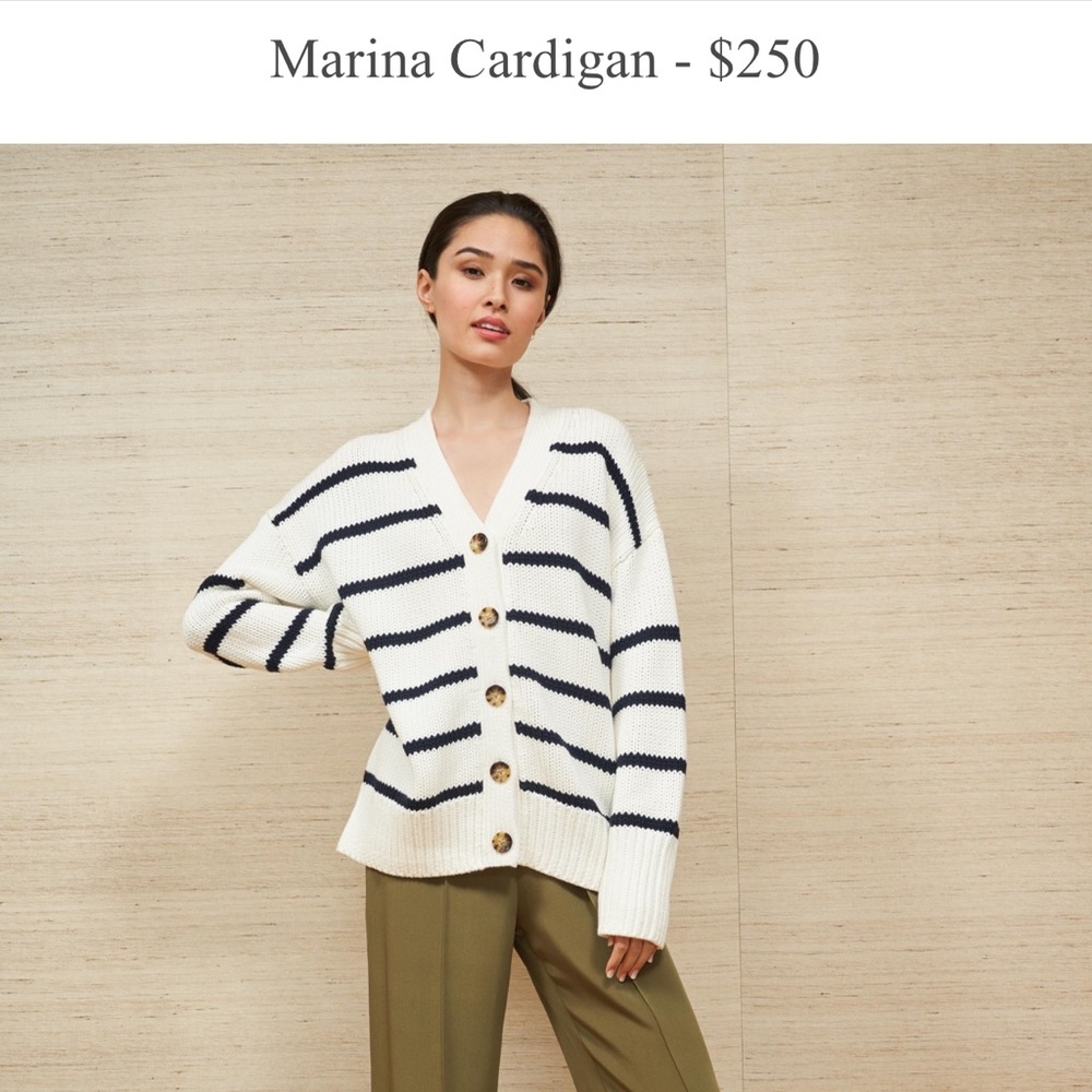 La Ligne Marina Cardigan NWOT